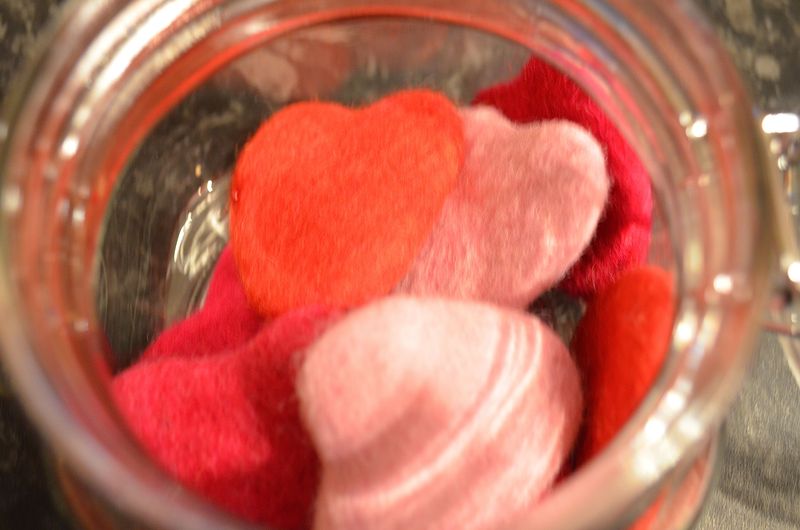 Jar of Felt Hearts