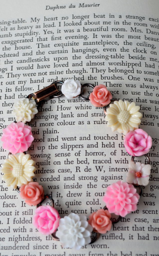 Pink flowered bracelet